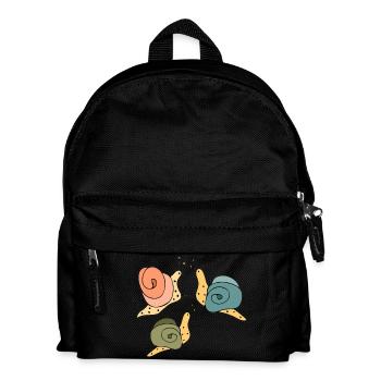 Schnecken - Kinder Rucksack - Schwarz - Vorne