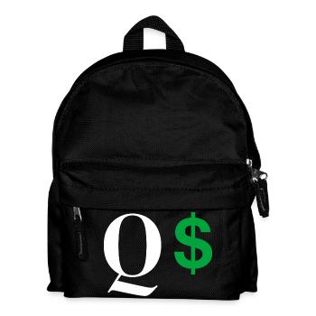 Letter q dollar - Kids' Backpack - black - Front