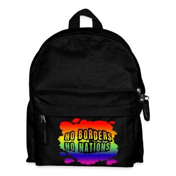 Stop AfD against right, democracy, diversity, left - Kids' Backpack - black - Front