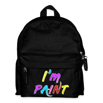 JE SUIS PEINTRE - J’adore peindre au doigt - Peintures au doigt - Sac à dos Enfant - noir - Devant