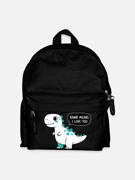 Rawr bedeutet, dass ich dich liebe - Kinder Rucksack - Schwarz