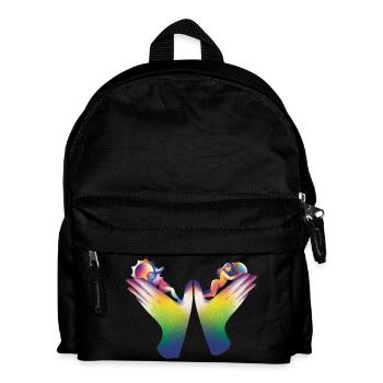 Rainbow Hands of Care - Kids' Backpack - black - Front