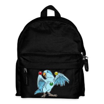 Parrot juggler juggling - Kids' Backpack - black - Front
