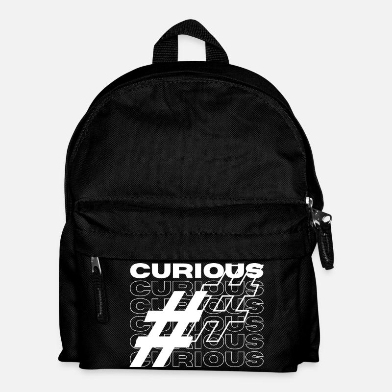 Typographie de hashtag curieuse - Sac à dos Enfant - noir