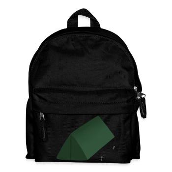 Grünes Zelt - Kinder Rucksack - Schwarz - Vorne