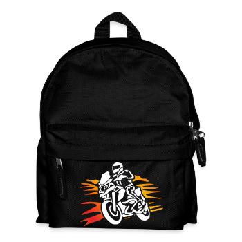 Biker Shirt Motorcyclist - Kids' Backpack - black - Front