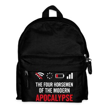 Modern Apocalypse – No WiFi, No Battery - Kids' Backpack - black - Front