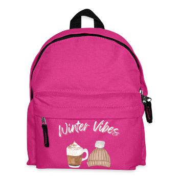 Winter Vibes Cold Season Tasse à chapeau - Sac à dos Enfant - fuchsia - Devant