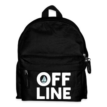 Hors ligne – Citation sur la voile, la mer et la liberté - Sac à dos Enfant - noir - Devant