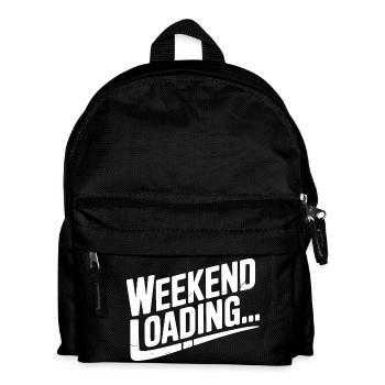 Wochenende wird geladen - Kinder Rucksack - Schwarz - Vorne