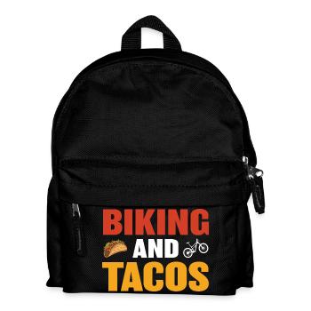 Biking and tacos design for leisure - Kids' Backpack - black - Front