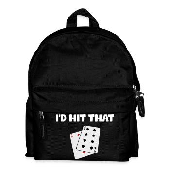 I'd hit that Casino Gambling Funny Player - Kids' Backpack - black - Front