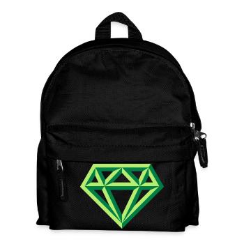 Diamond (Gemstone Brilliant Symbol / Outl. Gre 2C) - Kids' Backpack - black - Front