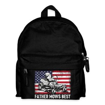 Father Mows Best - Kids' Backpack - black - Front