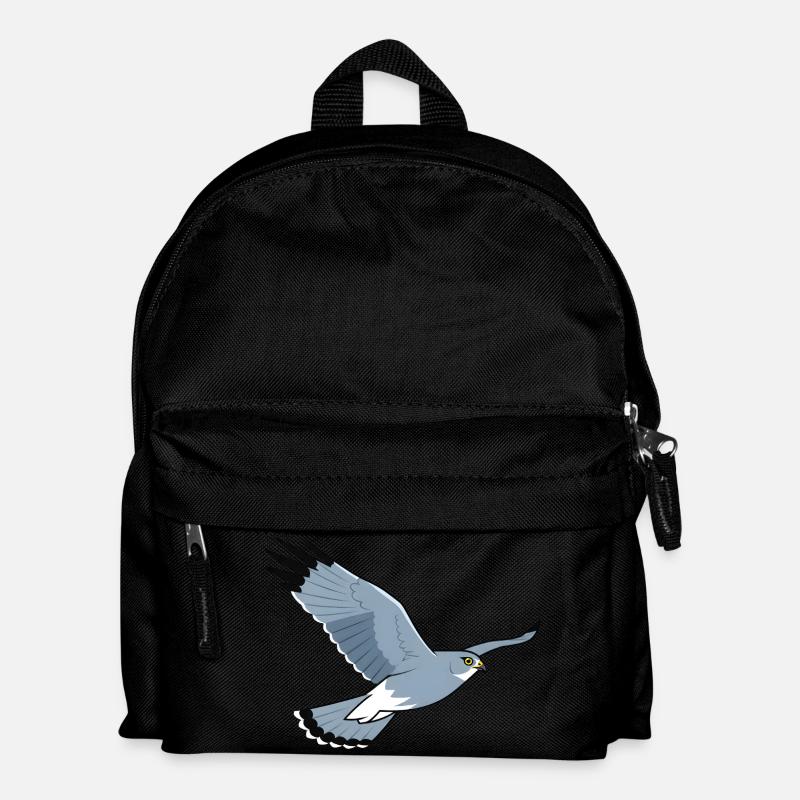 Hen Harrier Circus Cyaneus Bird of Prey - Kids' Backpack - black