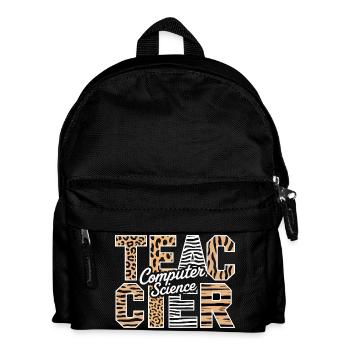Computer Science Teacher Animal Pattern Style - Kids' Backpack - black - Front