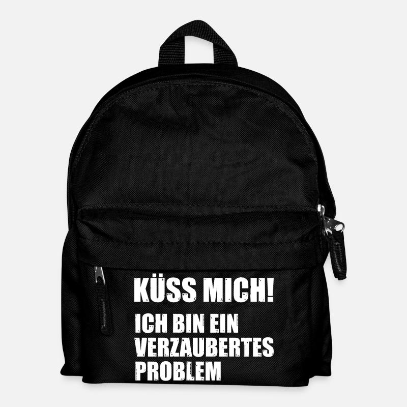 Kiss me, I'm an enchanted problem - Kids' Backpack - black