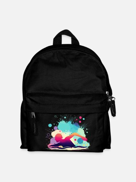 Schwimmerin, Schwimmen Frau, Schwimmlehrerin - Kinder Rucksack - Schwarz