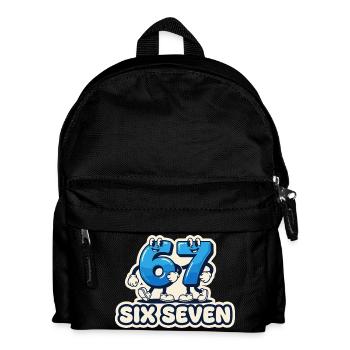 67 Meme Shirt – Sechs Sieben meme - Kinder Rucksack - Schwarz - Vorne