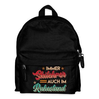 Rente IMMER SKIFAHRER AUCH IM RUHESTAND Lustig - Kinder Rucksack - Schwarz - Vorne