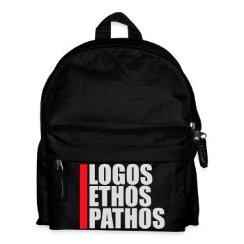 Logos Ethos Pathos Rhetoric Philosophy Student - Kids' Backpack - black - Front
