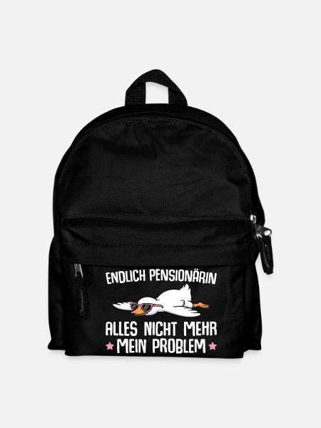 Pensionärin Gans mit Sonnenbrille - Pension - Kinder Rucksack - Schwarz