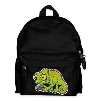 Chameleon Gamer Controller Videospiel-Maskottchen - Kinder Rucksack - Schwarz - Vorne