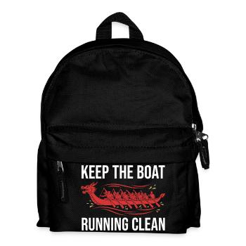 Dragon Boat Club Paddler Team Drachenboot Geschenk - Kinder Rucksack - Schwarz - Vorne