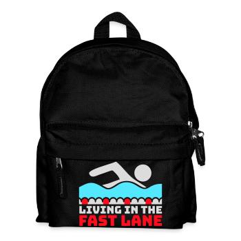 La vie dans la piscine flottante à toute vitesse, drôle de diction - Sac à dos Enfant - noir - Devant