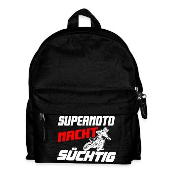 Supermoto_macht_suechtig - Kinder Rucksack - Schwarz - Vorne