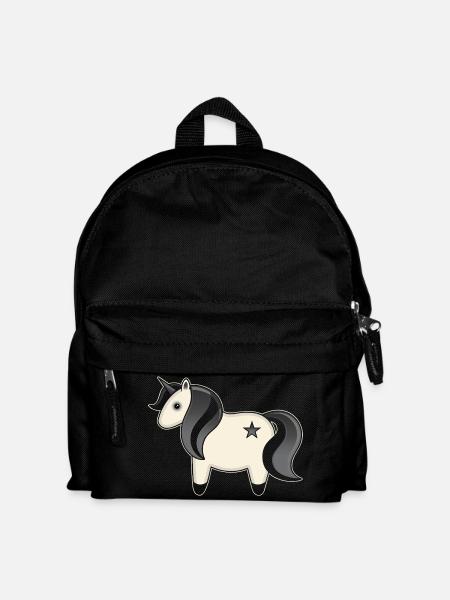 Gothic Kawaii Einhorn - Kinder Rucksack - Schwarz