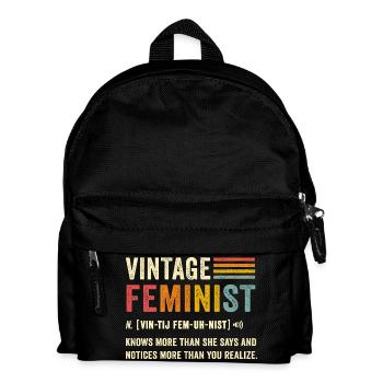 Feministische Definition Vintage - Kinder Rucksack - Schwarz - Vorne