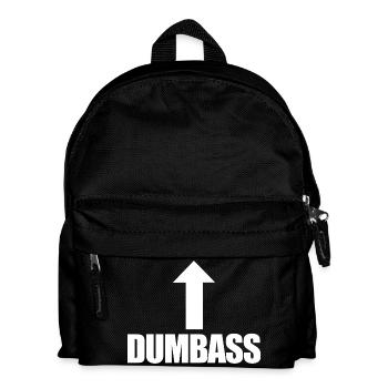 Dummkopf Pfeil nach oben Lustig Ich bin ein Dummko - Kinder Rucksack - Schwarz - Vorne