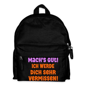 Abschiedssprüche Abschied - Kinder Rucksack - Schwarz - Vorne