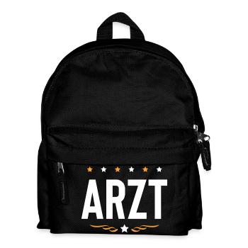 Arzt Beruf - Kinder Rucksack - Schwarz - Vorne