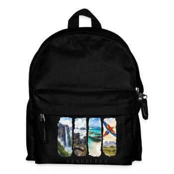 Venezuela Travel – Südamerika Wasserfall & Natur - Kinder Rucksack - Schwarz - Vorne