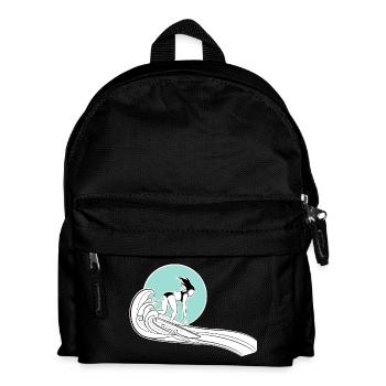 Chemise Surfer Girl avec illustration - Sac à dos Enfant - noir - Devant