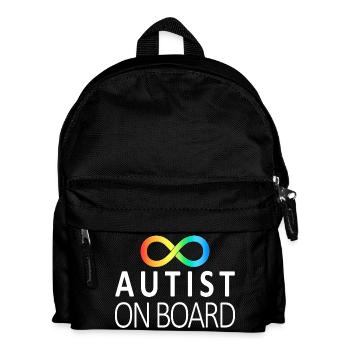 Autist on Board: Neurodiversity Stickers - Kids' Backpack - black - Front