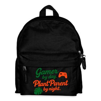 Gamer by Day Plant Parent by Night Shirt - Kids' Backpack - black - Front