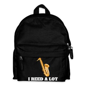 Funny Saxophone Player Gift for Saxophonist - Kids' Backpack - black - Front
