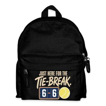 Tie-Break 6-6 Anzeigetafel Retro Tennis - Kinder Rucksack - Schwarz - Vorne