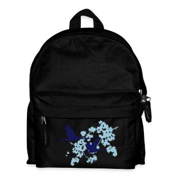 Flora und Fauna - 2 Kraniche - Kinder Rucksack - Schwarz - Vorne