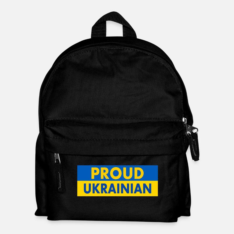 Proud ukrainian - Kinder Rucksack - Schwarz