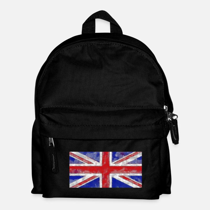 Union Jack Drapeau Anglais Grande-Bretagne - Sac à dos Enfant - noir