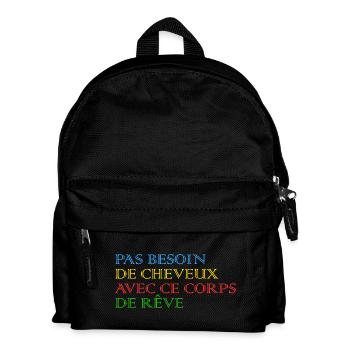 Keine Haare nötig für diesen Traumkörper - Kinder Rucksack - Schwarz - Vorne