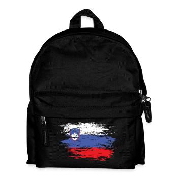 Drapeau de la Slovénie utilisé - Sac à dos Enfant - noir - Devant