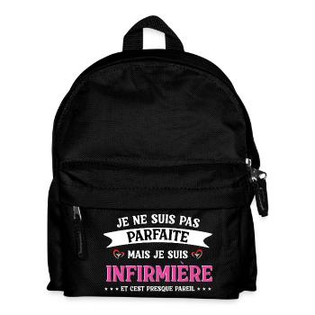 Not perfect but nurse - Kids' Backpack - black - Front
