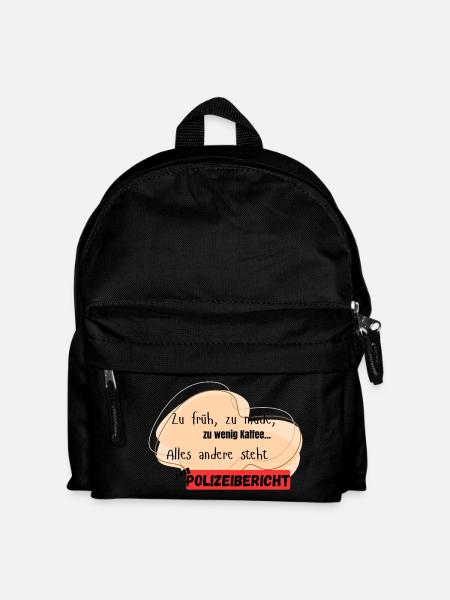 Rapport de police drôle - Sac à dos Enfant - noir