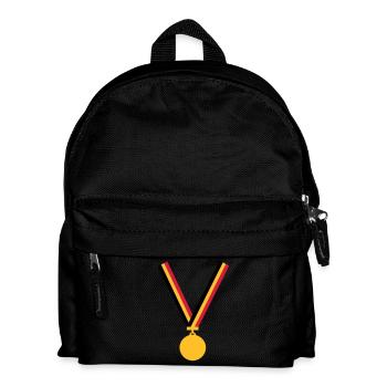 gold_medaille_be_3_clr - Kinder Rucksack - Schwarz - Vorne