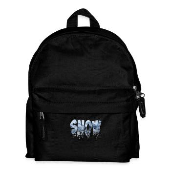Schnee - Kinder Rucksack - Schwarz - Vorne
